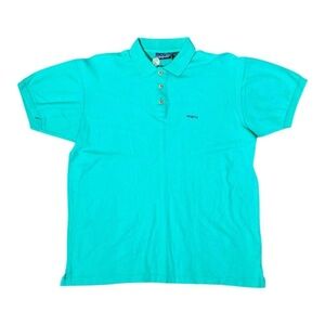 Patagonia polo outdoors dressy shirt green blue color size m